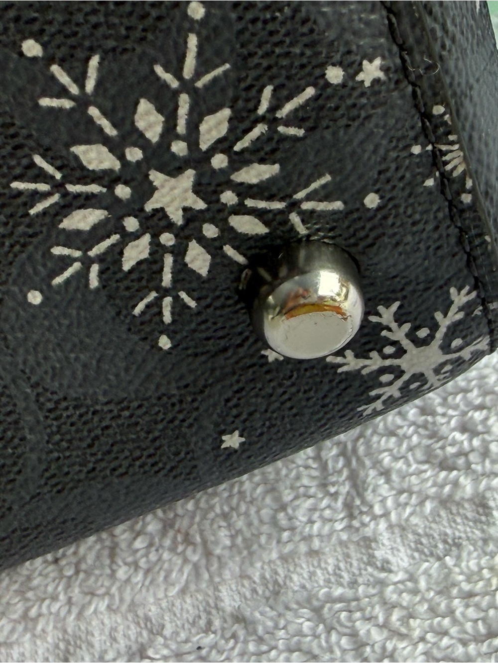 Coach Black/Grey Snowflake Signature Medium Rowan with Detachable Strap - Picture 11 of 11